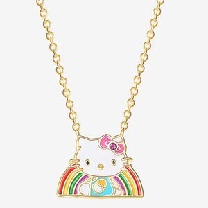 Sanrio | Hello Kitty Rainbow | Crystal Gold Plated Pendant Necklace